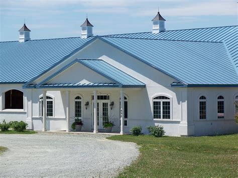 pictures of blue houses with metal roofs|blue metal roofing panels.